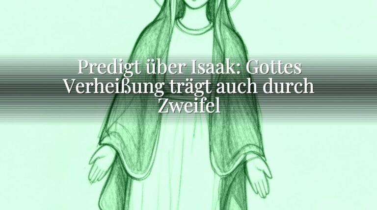 Predigt über Isaak: Gottes Verheißung trägt auch durch Zweifel