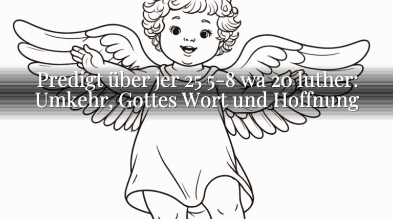 Predigt über jer 25 5-8 wa 20 luther: Umkehr, Gottes Wort und Hoffnung
