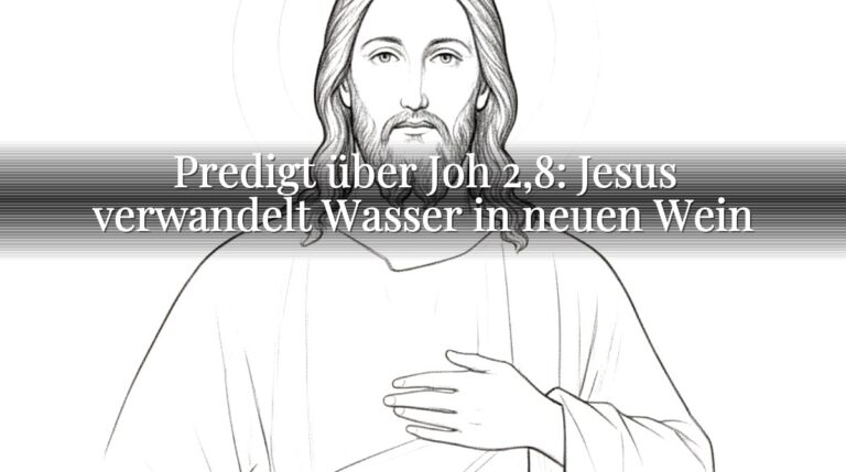 Predigt über Joh 2,8: Jesus verwandelt Wasser in neuen Wein