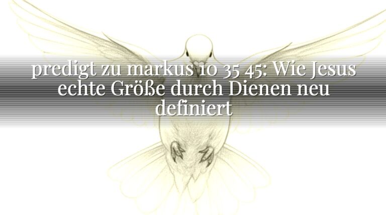 predigt zu markus 10 35 45: Wie Jesus echte Größe durch Dienen neu definiert predigt zu markus 10 35 45: Wie Jesus echte Größe durch Dienen neu definiert