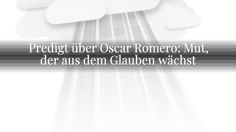 Predigt über Oscar Romero: Mut, der aus dem Glauben wächst