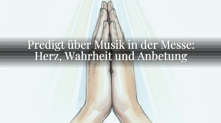 Predigt über Musik in der Messe: Herz, Wahrheit und Anbetung