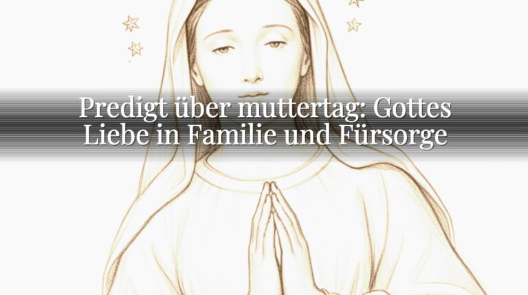Predigt über muttertag: Gottes Liebe in Familie und Fürsorge