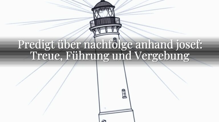 Predigt über nachfolge anhand josef: Treue, Führung und Vergebung