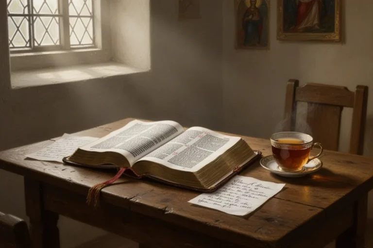 Offene Bibel und Notizen zur persönlichen Betrachtung von Galater 5
