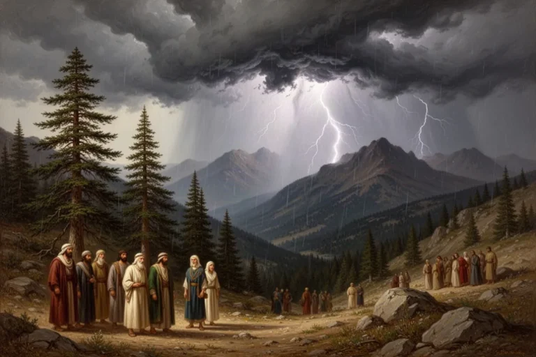 Gewitter über Bergen und Zedern als Bild für Psalm 29