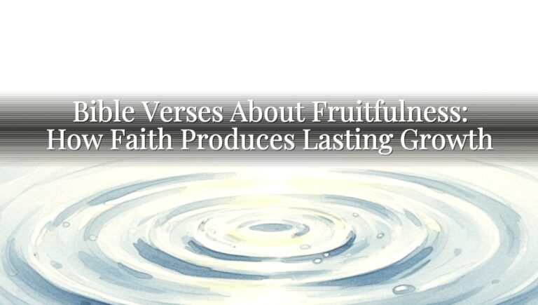 Bible Verses About Fruitfulness: How Faith Produces Lasting Growth