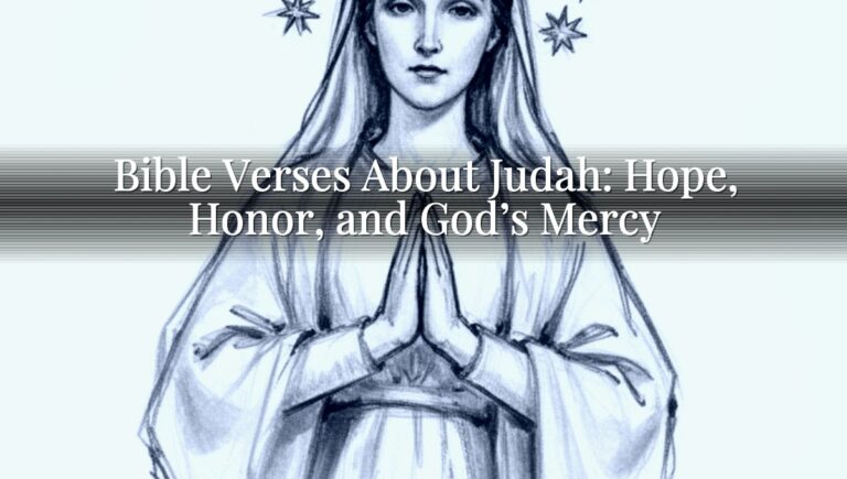 Bible Verses About Judah: Hope, Honor, and God’s Mercy