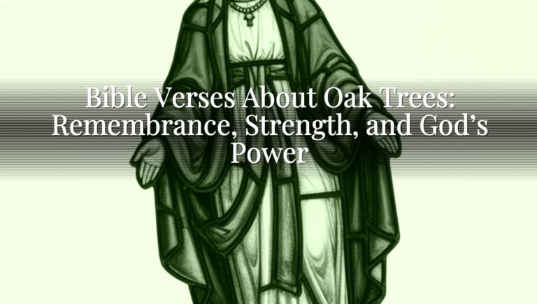 Bible Verses About Oak Trees: Remembrance, Strength, and God’s Power