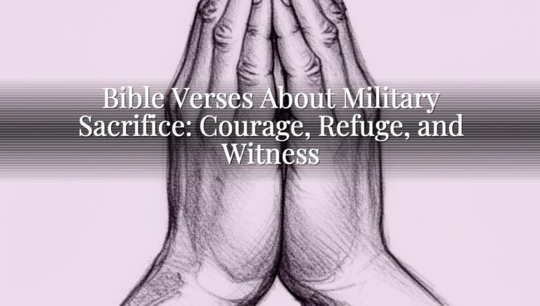 Bible Verses About Military Sacrifice: Courage, Refuge, and Witness