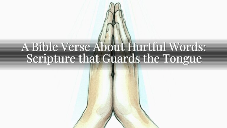 A Bible Verse About Hurtful Words: Scripture that Guards the Tongue