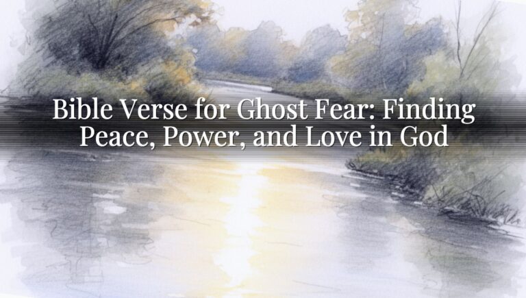 Bible Verse for Ghost Fear: Finding Peace, Power, and Love in God