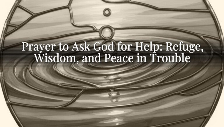 Prayer to Ask God for Help: Refuge, Wisdom, and Peace in Trouble