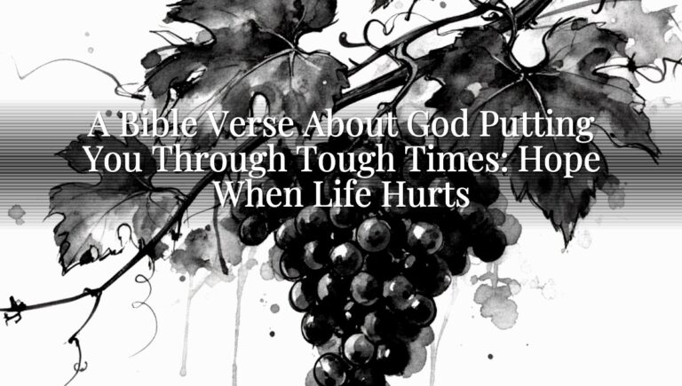 A Bible Verse About God Putting You Through Tough Times: Hope When Life Hurts