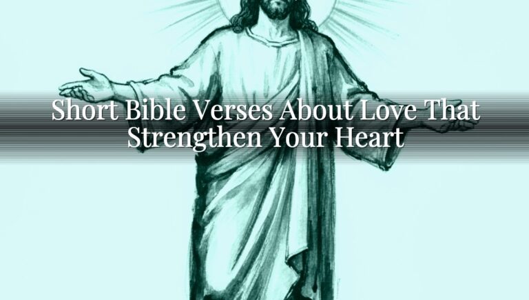 Short Bible Verses About Love That Strengthen Your Heart