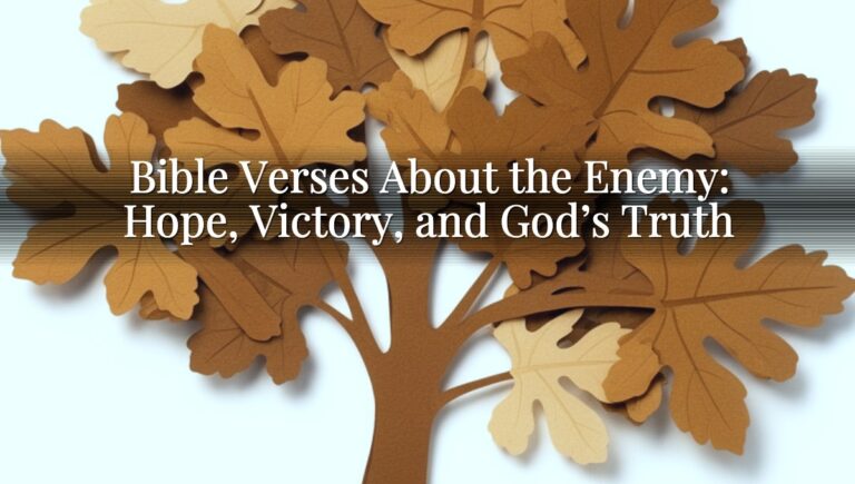 Bible Verses About the Enemy: Hope, Victory, and God’s Truth
