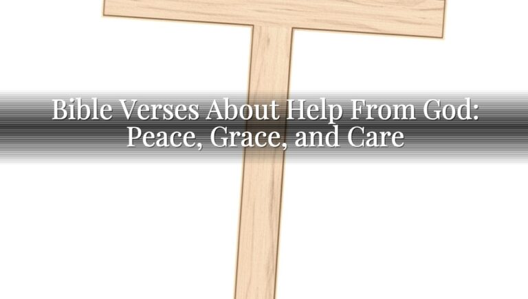 Bible Verses About Help From God: Peace, Grace, and Care