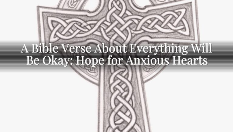 A Bible Verse About Everything Will Be Okay: Hope for Anxious Hearts