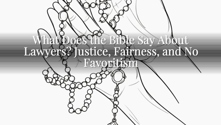 What Does the Bible Say About Lawyers? Justice, Fairness, and No Favoritism