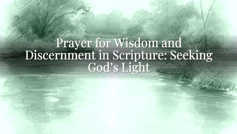 Prayer for Wisdom and Discernment in Scripture: Seeking God’s Light