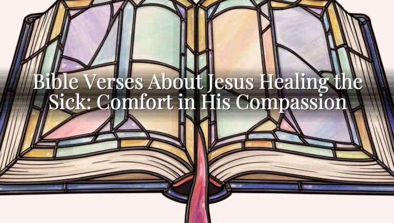 Bible Verses About Jesus Healing the Sick: Comfort in His Compassion