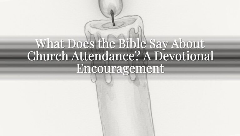 What Does the Bible Say About Church Attendance? A Devotional Encouragement