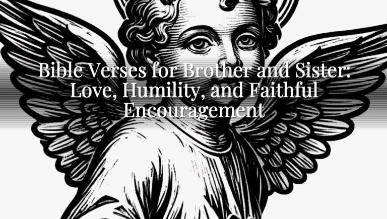 Bible Verses for Brother and Sister: Love, Humility, and Faithful Encouragement