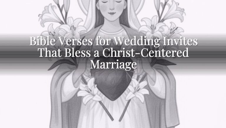Bible Verses for Wedding Invites That Bless a Christ-Centered Marriage