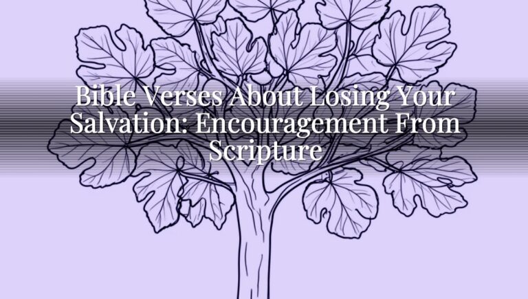 Bible Verses About Losing Your Salvation: Encouragement From Scripture
