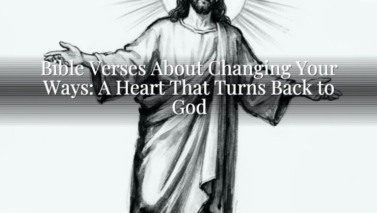 Bible Verses About Changing Your Ways: A Heart That Turns Back to God