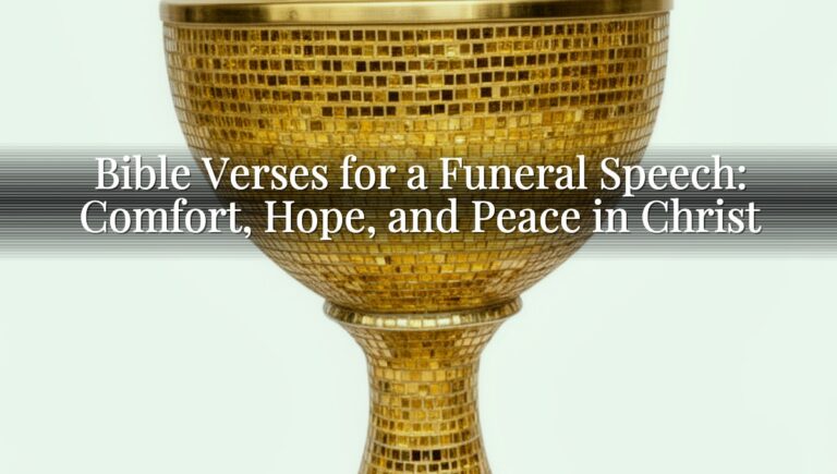 Bible Verses for a Funeral Speech: Comfort, Hope, and Peace in Christ