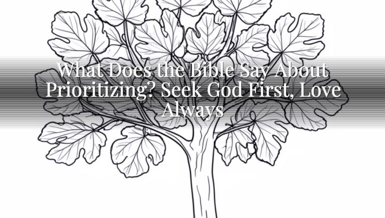 What Does the Bible Say About Prioritizing? Seek God First, Love Always