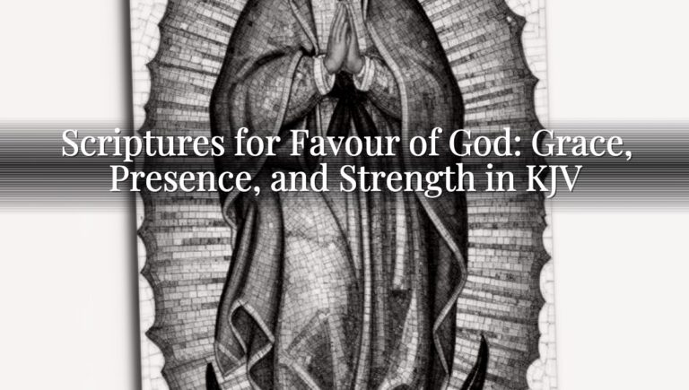Scriptures for Favour of God: Grace, Presence, and Strength in KJV