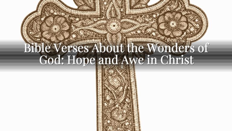 Bible Verses About the Wonders of God: Hope and Awe in Christ