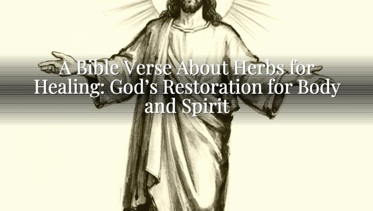 A Bible Verse About Herbs for Healing: God’s Restoration for Body and Spirit