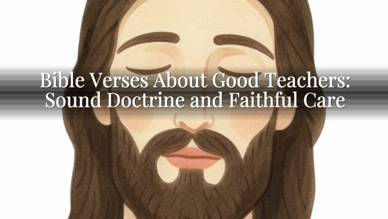 Bible Verses About Good Teachers: Sound Doctrine and Faithful Care