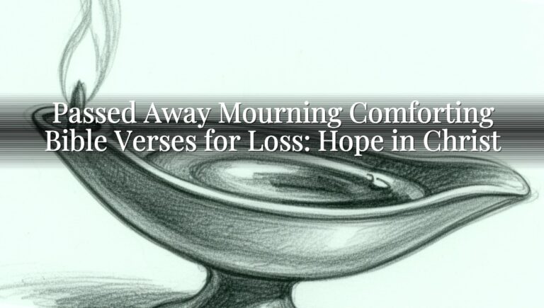 Passed Away Mourning Comforting Bible Verses for Loss: Hope in Christ