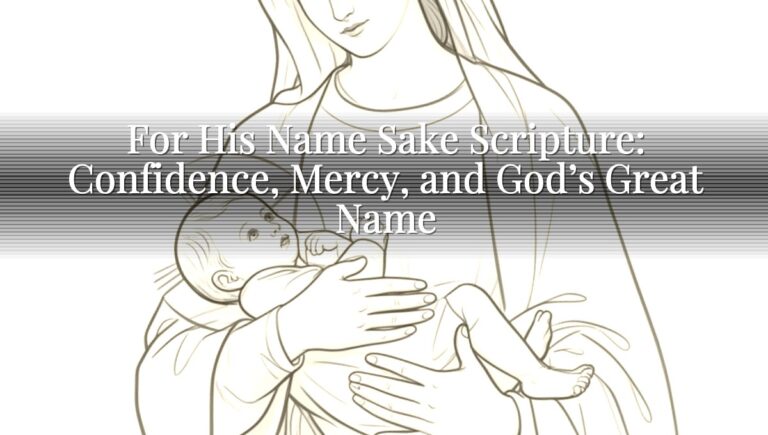 For His Name Sake Scripture: Confidence, Mercy, and God’s Great Name
