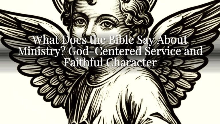 What Does the Bible Say About Ministry? God-Centered Service and Faithful Character
