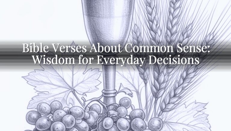 Bible Verses About Common Sense: Wisdom for Everyday Decisions
