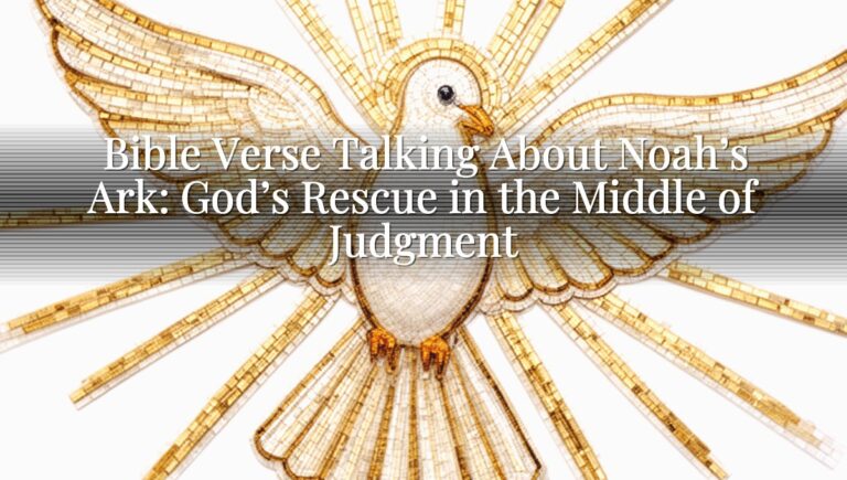 Bible Verse Talking About Noah’s Ark: God’s Rescue in the Middle of Judgment