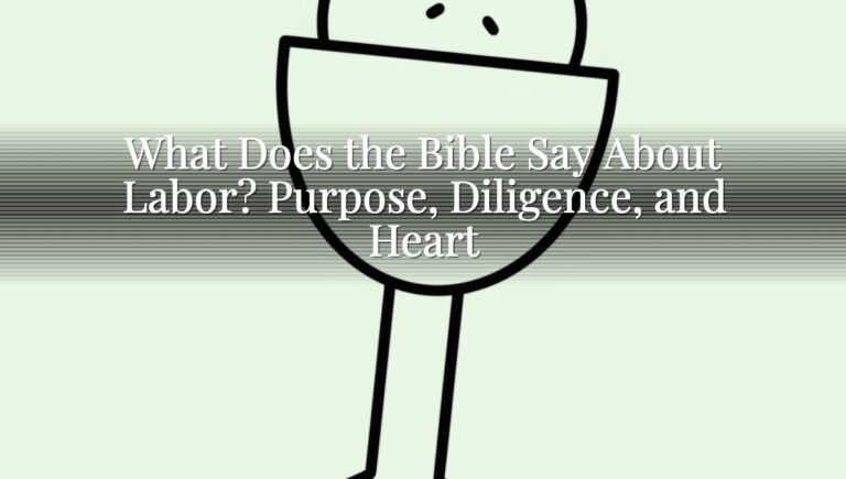 What Does the Bible Say About Labor? Purpose, Diligence, and Heart