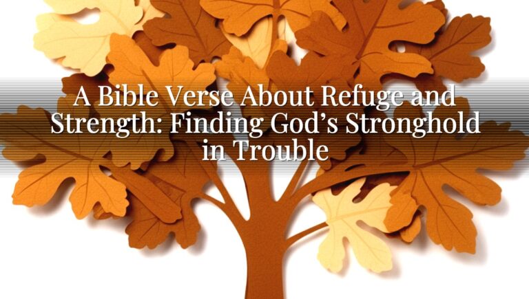 A Bible Verse About Refuge and Strength: Finding God’s Stronghold in Trouble