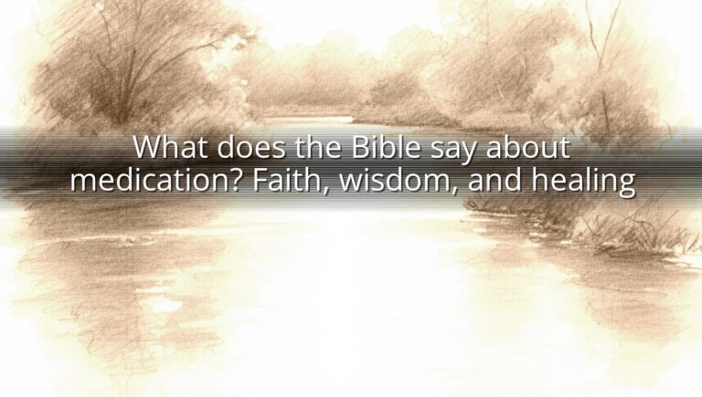 What does the Bible say about medication? Faith, wisdom, and healing
