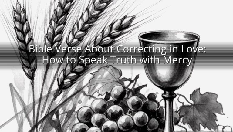 Bible Verse About Correcting in Love: How to Speak Truth with Mercy