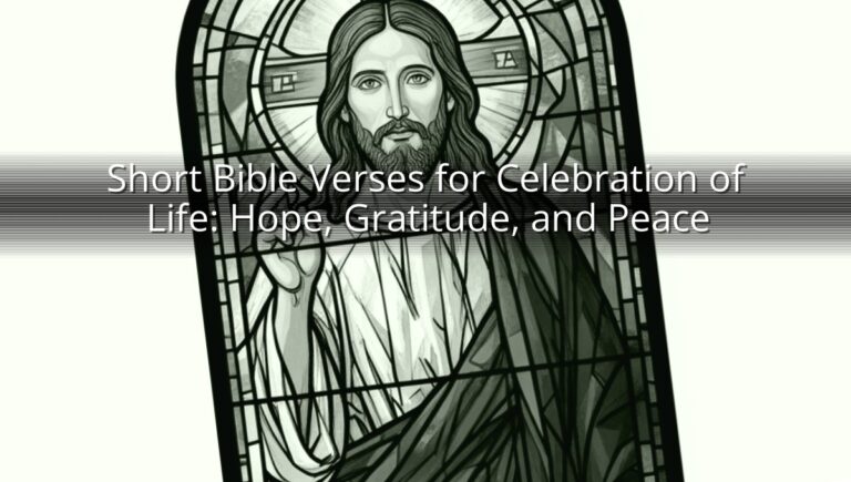Short Bible Verses for Celebration of Life: Hope, Gratitude, and Peace