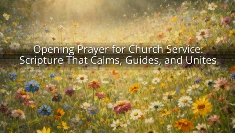 Opening Prayer for Church Service: Scripture That Calms, Guides, and Unites