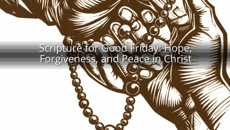 Scripture for Good Friday: Hope, Forgiveness, and Peace in Christ
