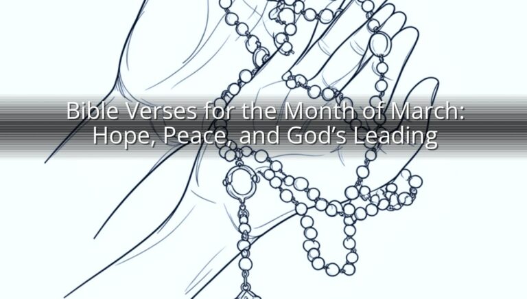 Bible Verses for the Month of March: Hope, Peace, and God’s Leading