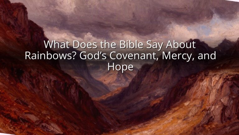 What Does the Bible Say About Rainbows? God’s Covenant, Mercy, and Hope
